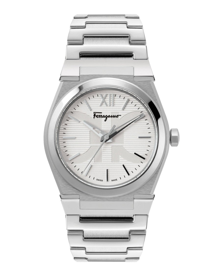 Ferragamo Vega Stainless Steel Silver Dial Watch
