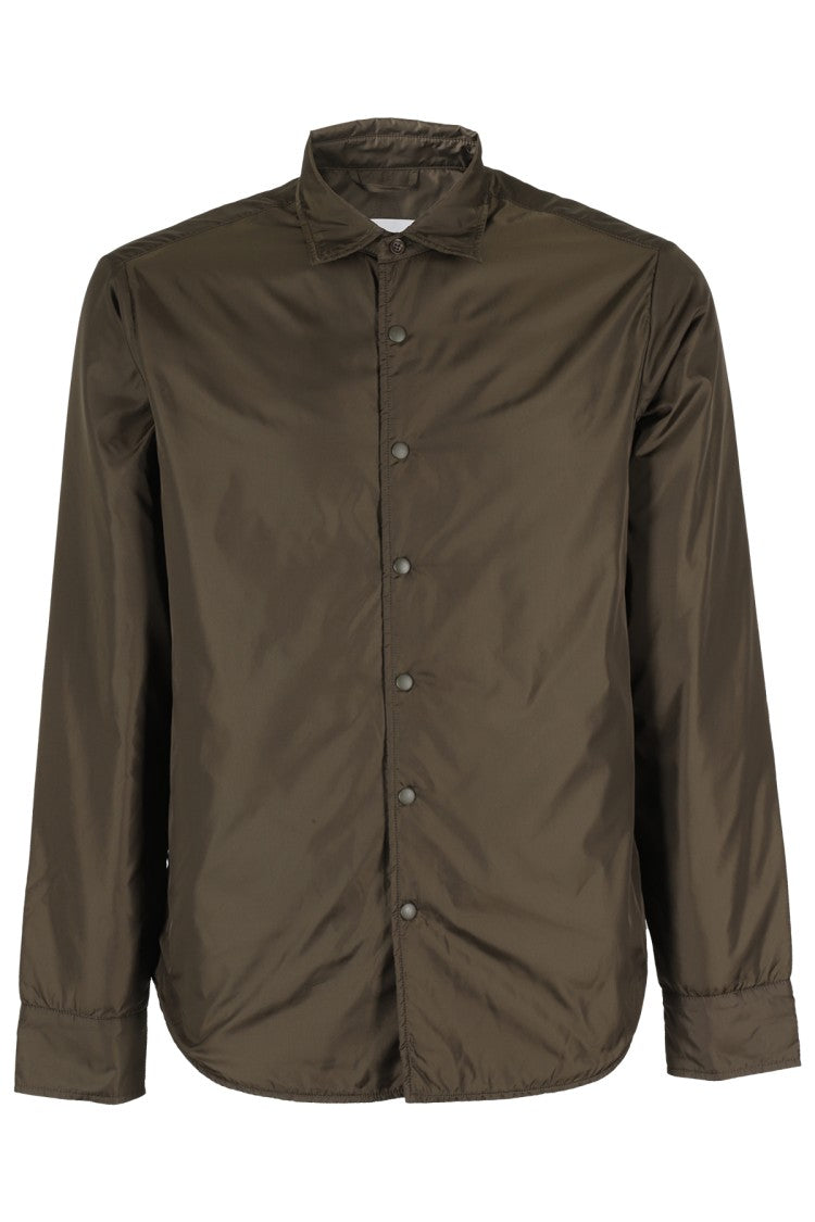 Aspesi King Shirt Pattern Jacket In Military Green