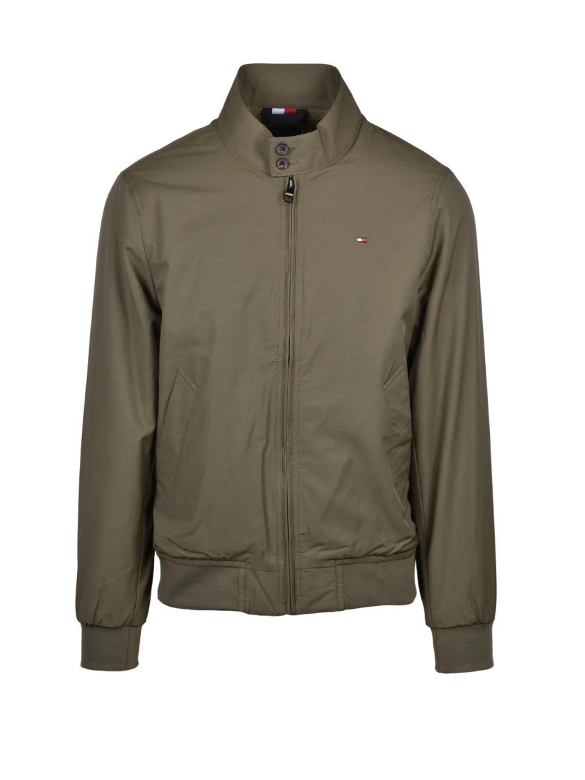 Tommy Hilfiger Green Cotton Polyamide Men's Harrington Jacket