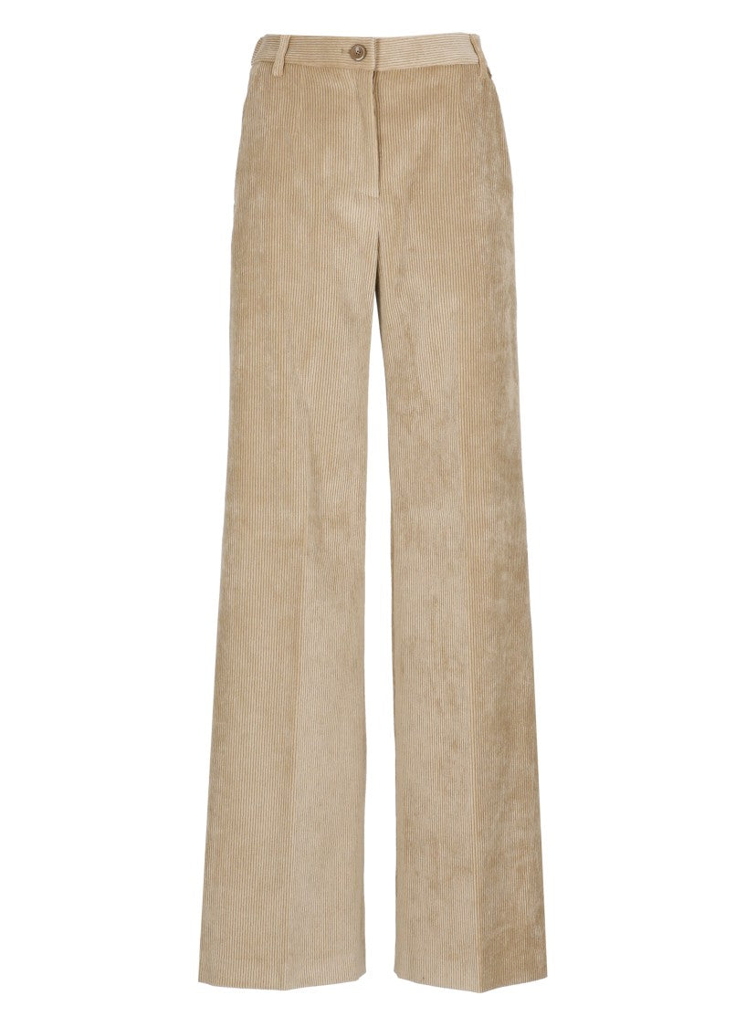 Herno Beige Straight-Leg Corduroy Pants