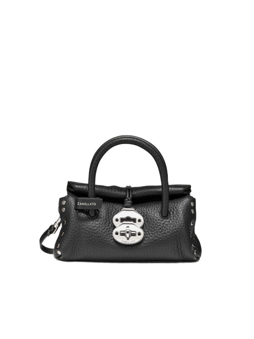 Zanellato Compact Textured Tote Bag With Silver Details