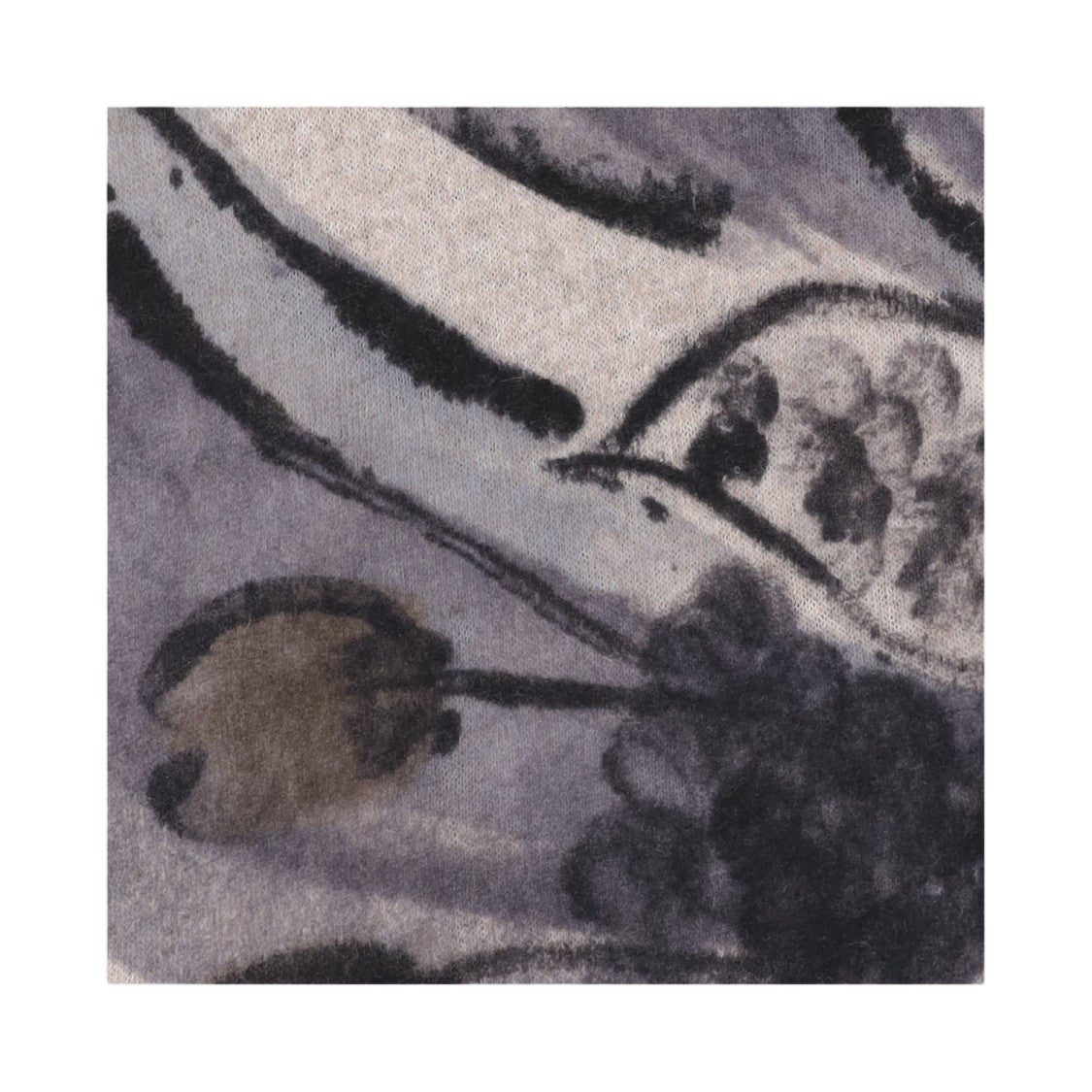 Faliero Sarti Rectangular Cashmere Scarf With Fringed Edges And Birch Pattern