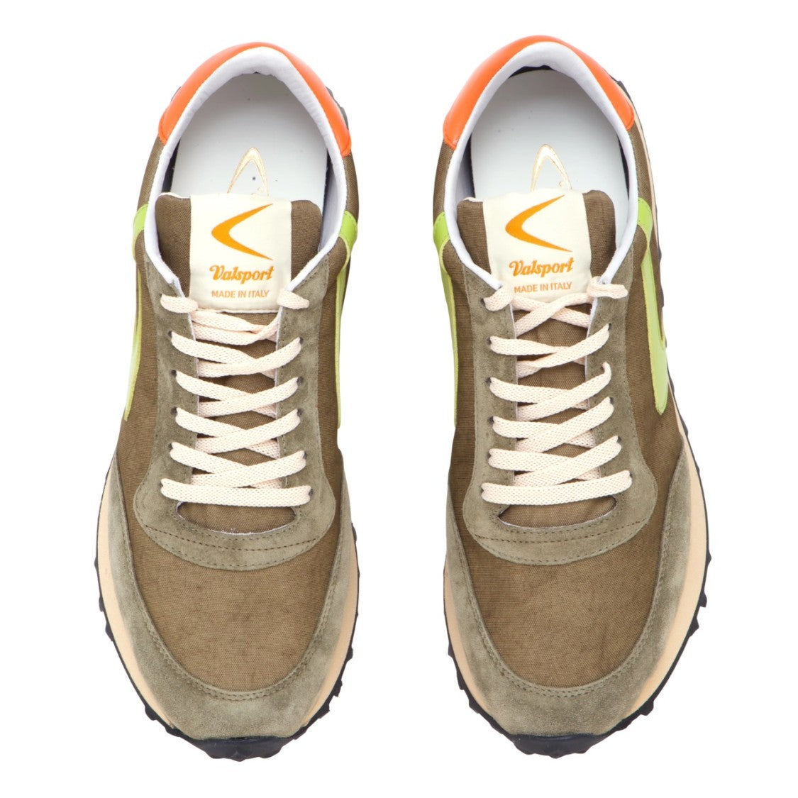 Valsport Brown Suede And Technical Fabric Sneakers