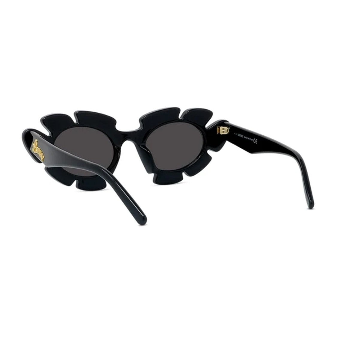 Loewe Black Lw40088u Acetate Sculptural Round Sunglasses