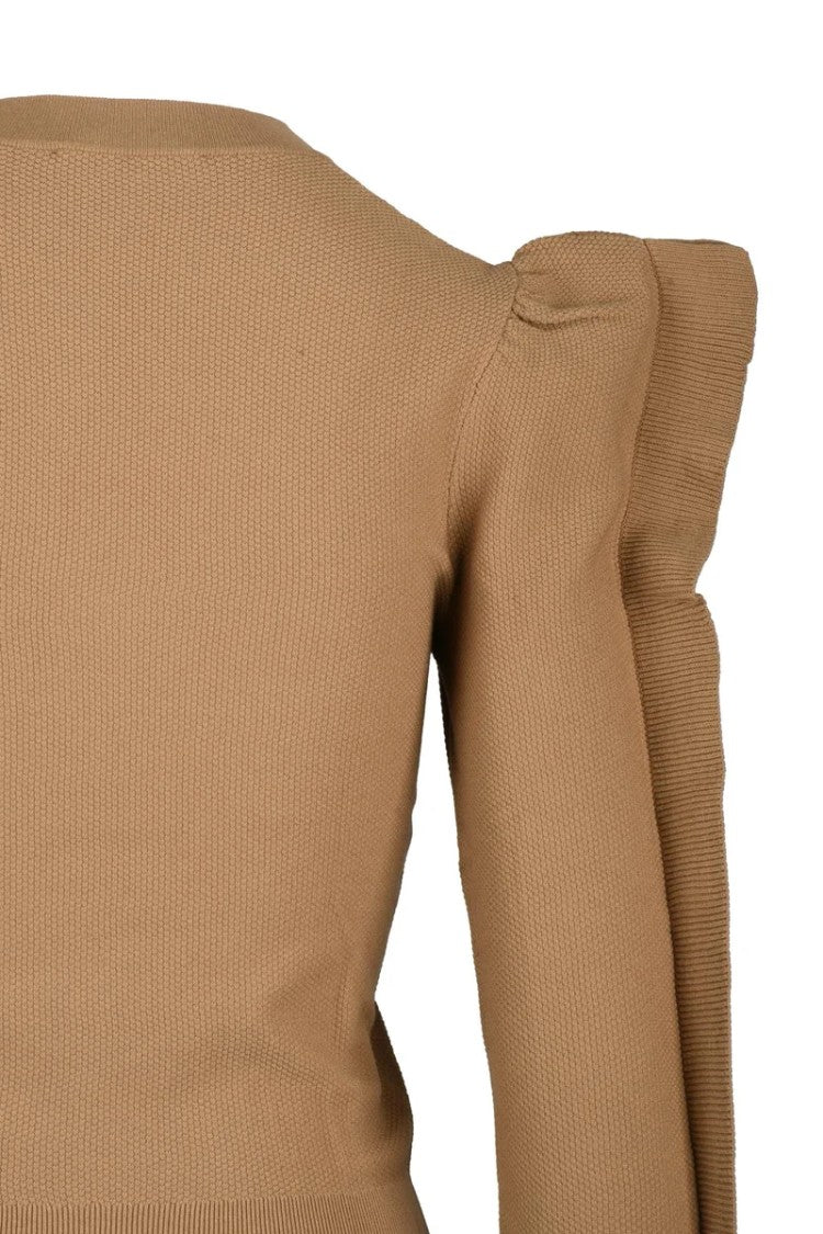 Max Mara Max Piquet Viscose Polyester Top - Beige