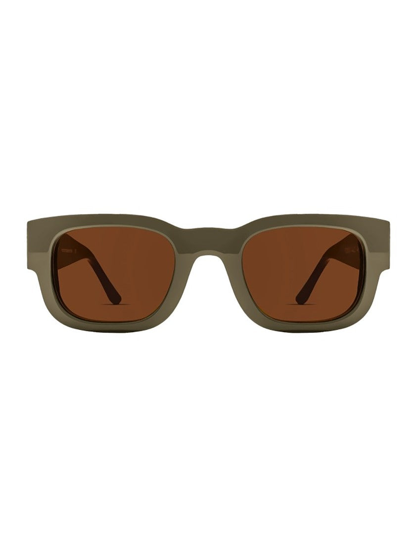Thierry Lasry Olive Green Foxxxy Rectangular Sunglasses