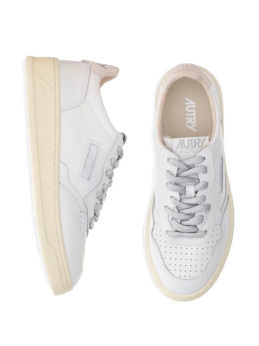 Autry White Medalist Low Minimalist Leather Sneakers
