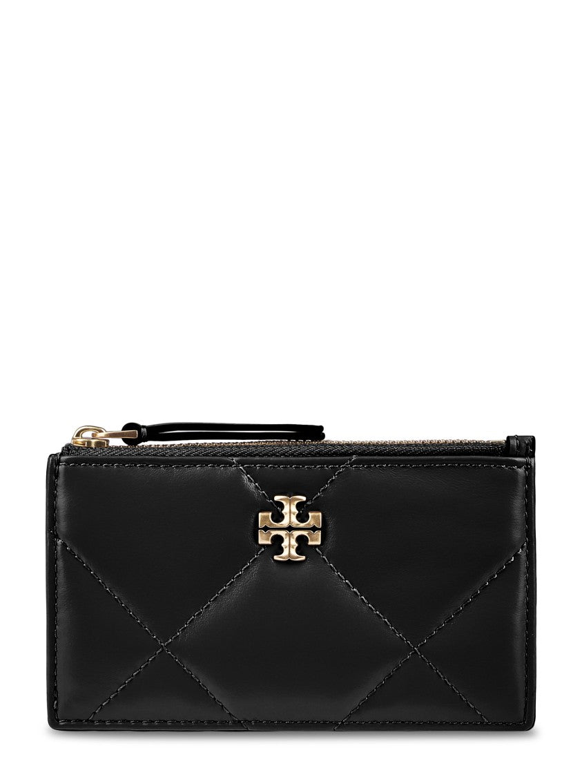 Tory Burch Rectangular Black Leather Card Case
