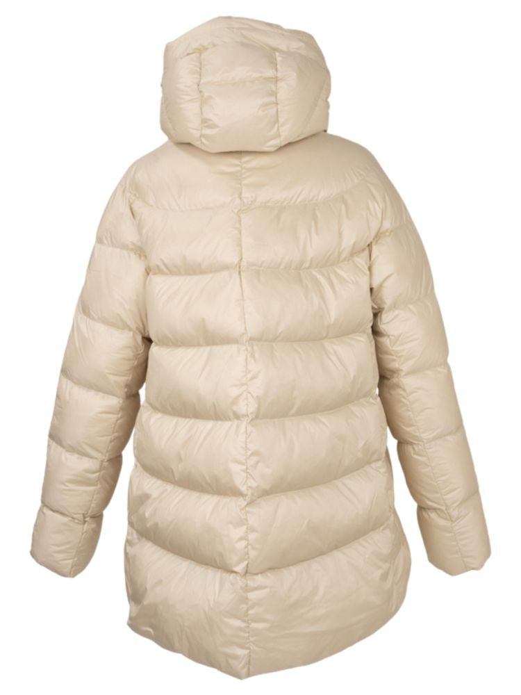 Sergio Moretti Beige Puffer Jacket With High Collar And Hood