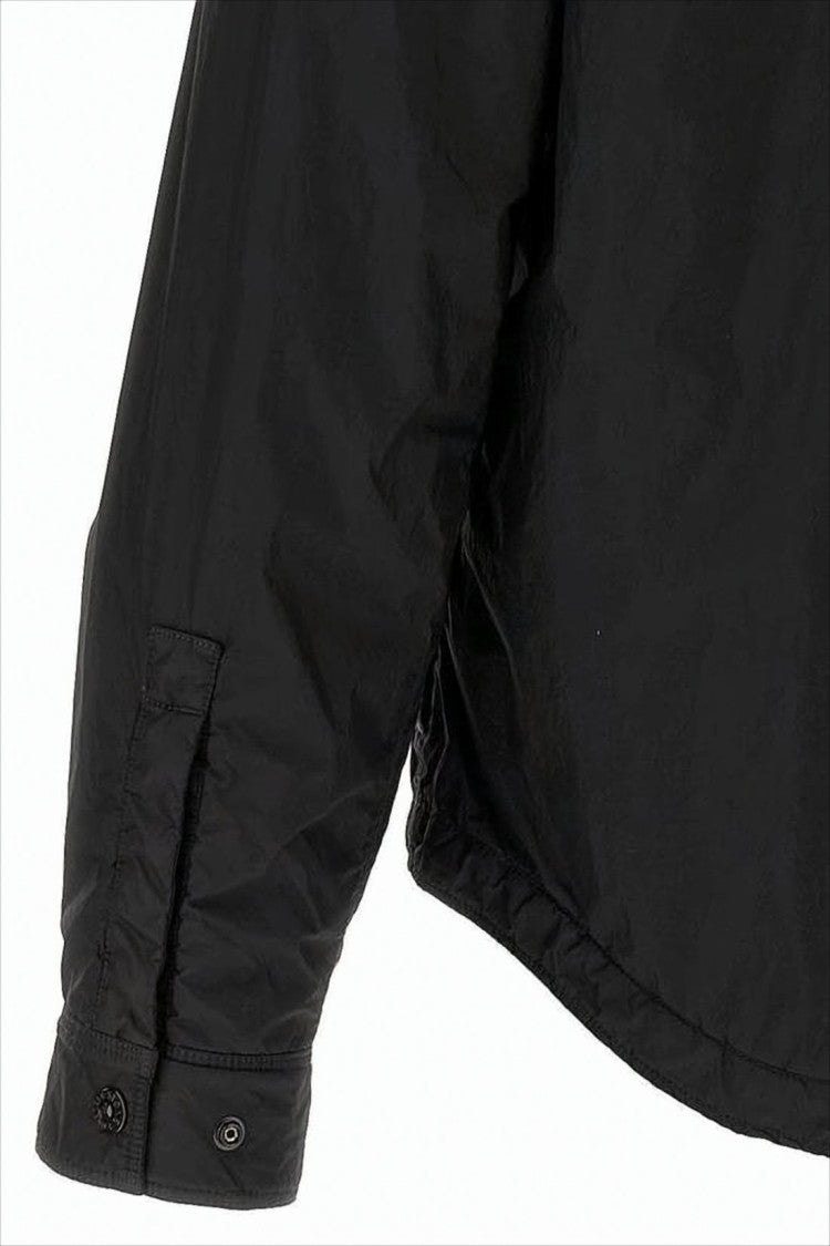 Stone Island Lightweight Nylon Jacket With Classic Collar And Signature Patch