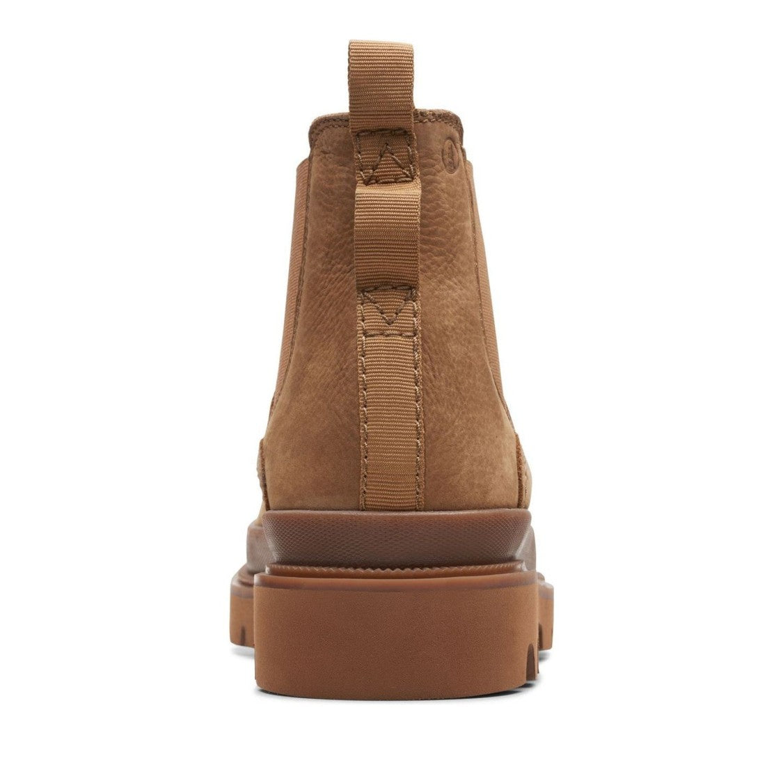 Clarks Badell Top Beige Elastic Side Nubuck Ankle Boots