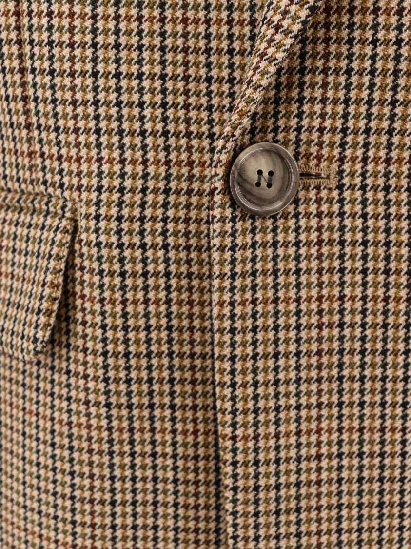 Ami Virgin Wool Blazer With Pied De Poule Motif