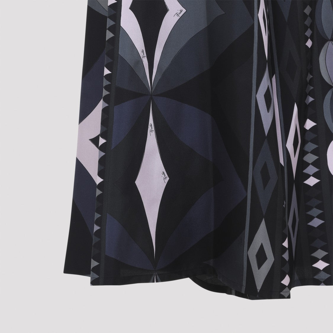 Pucci Geometric Pattern Maxi Skirt Featuring Fluid Silk Construction