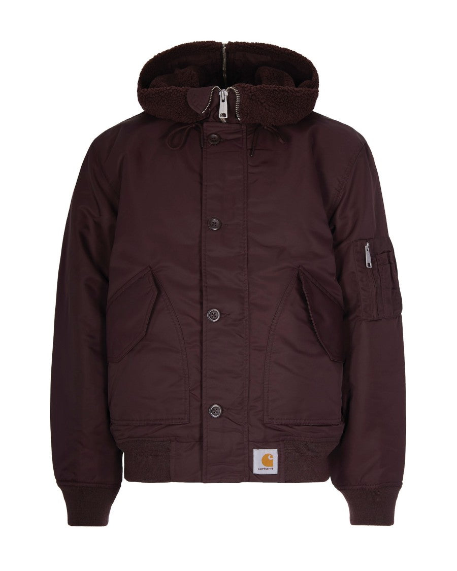 Carhartt Wip Medium-Weight Nylon Bomber Jacket With Detachable Fleece Flap