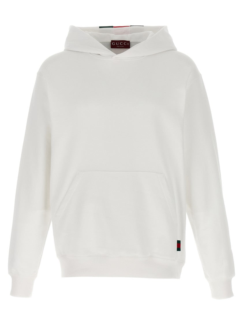Gucci Nastro Web Print Brushed Cotton Hoodie