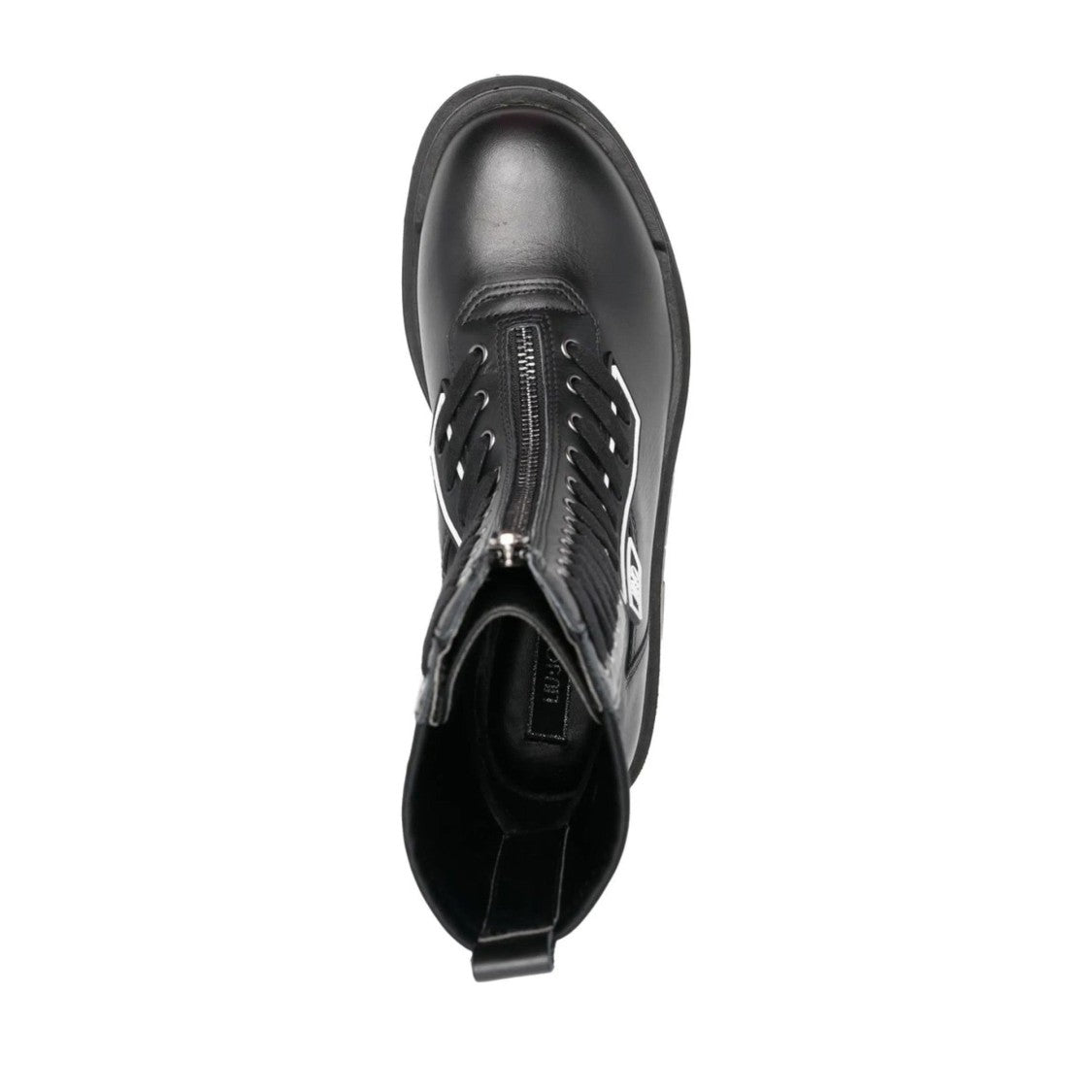 Liu Jo Black Love 22 Chunky Sole Lace-Up Leather Boots