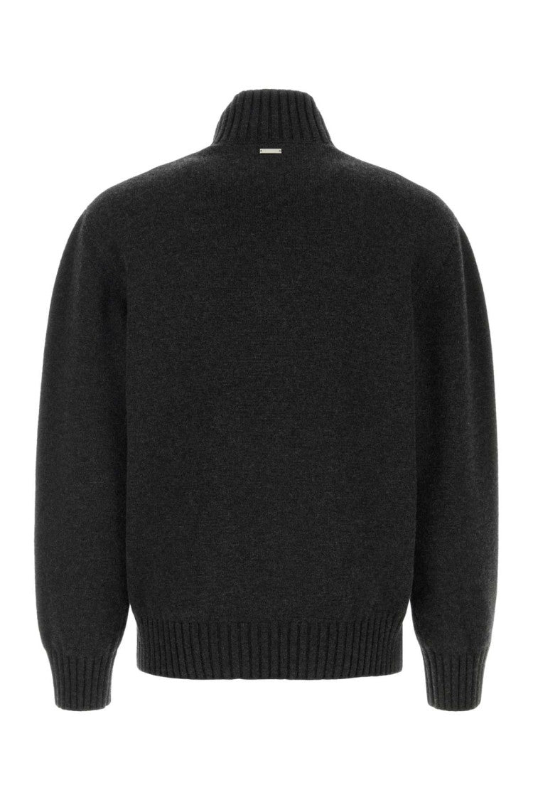 Salvatore Ferragamo Slate Cashmere Blend Sweater