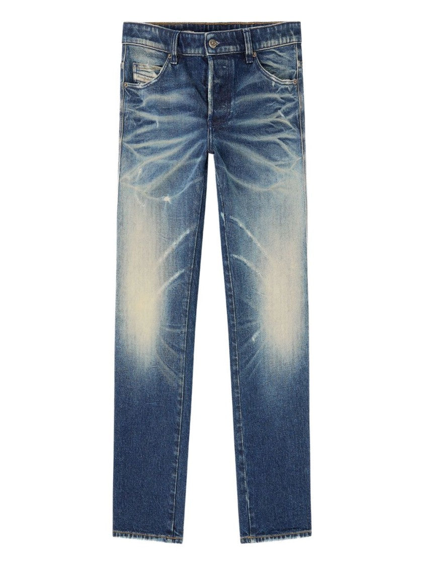 Diesel Blue Sanded Slub Texture Jeans