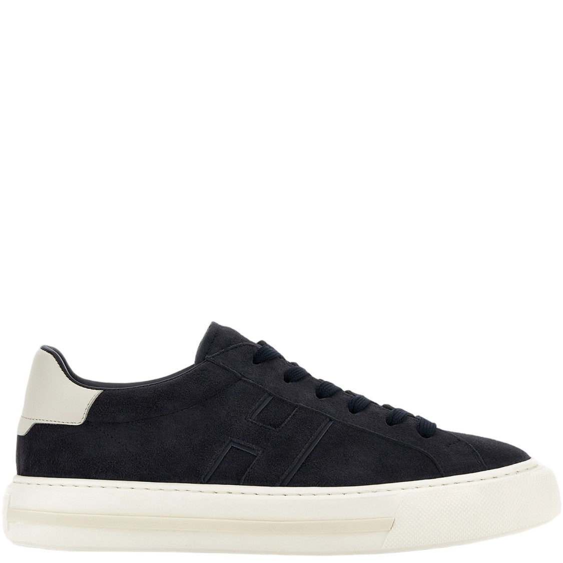 Hogan Leather Contrast Heel Sneakers