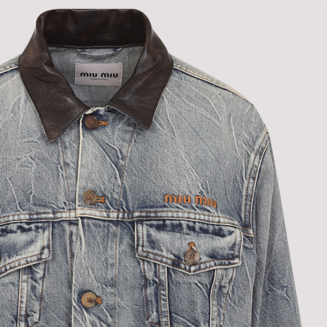 Miu Miu Light Blue Cotton Denim Jacket