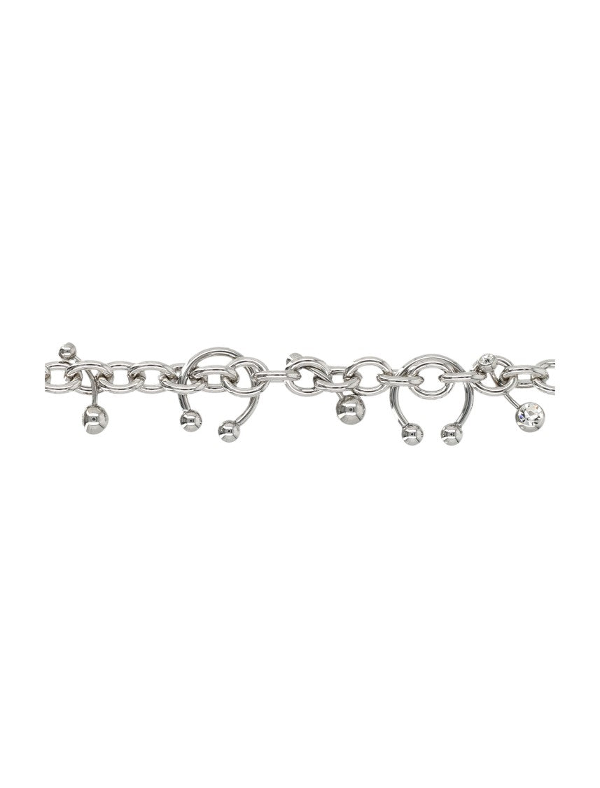 Justine Clenquet Holly Silver-Tone Multi-Charm Chain Layered Necklace