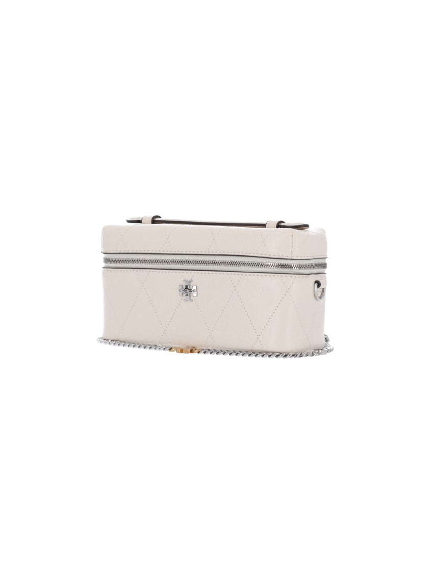 Tory Burch Cream Charlie Calfskin Vanity Bag