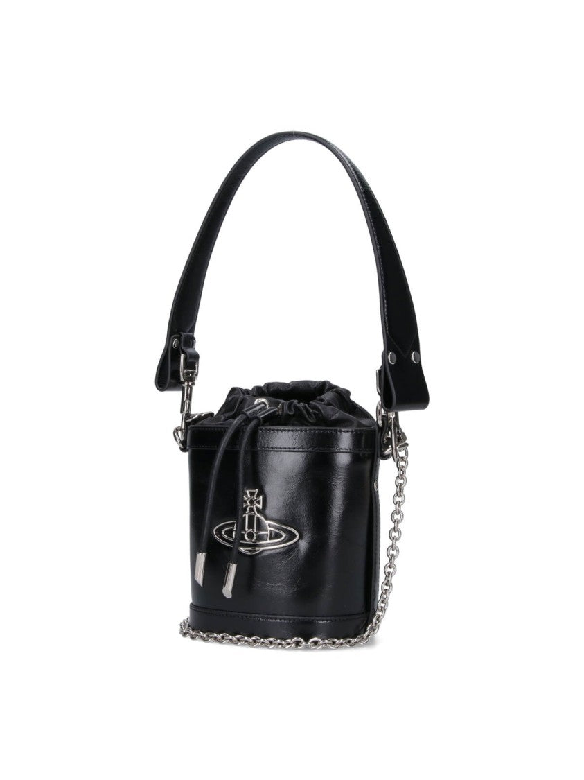 Vivienne Westwood Structured Bucket Bag With Drawstring Closure