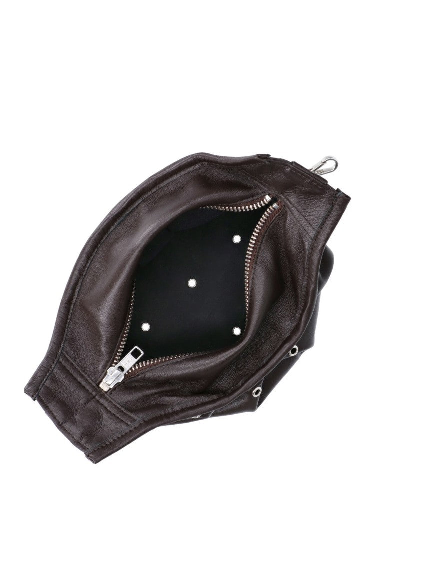 Gimaguas Brown Pulsera Slouchy Eyelet Shoulder Bag