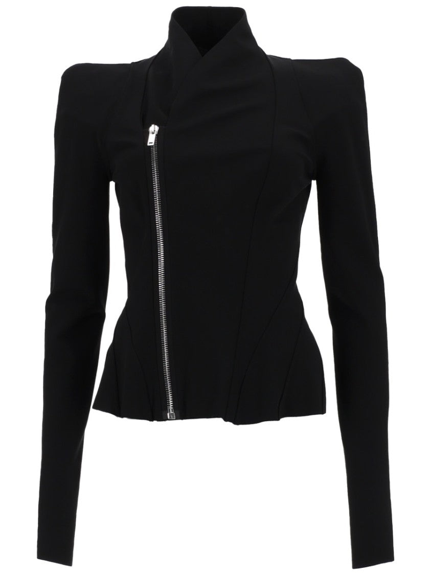 Rick Owens X Lilies Princess Fitted Asymmetrical Zip Jacket