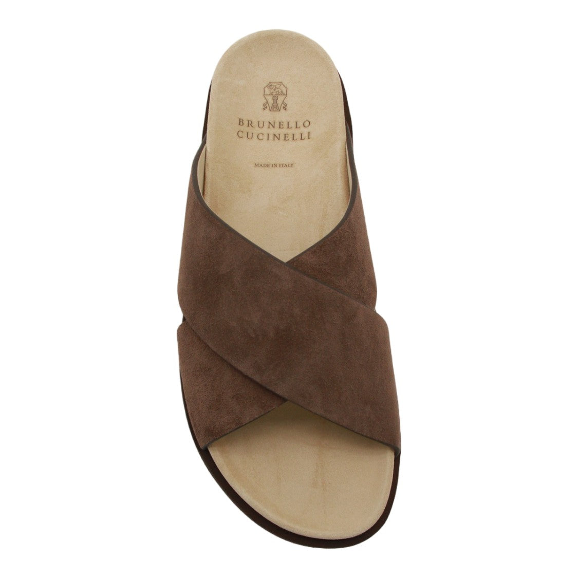 Brunello Cucinelli Slip-On Suede Loafers With Crisscross Straps