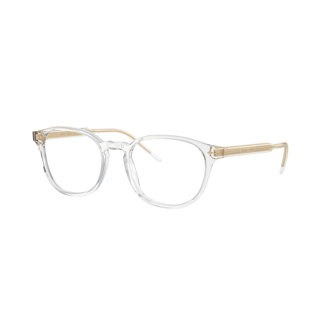 Giorgio Armani 0Ar7259 Transparent Acetate Eyeglasses With Gold-Toned Temples