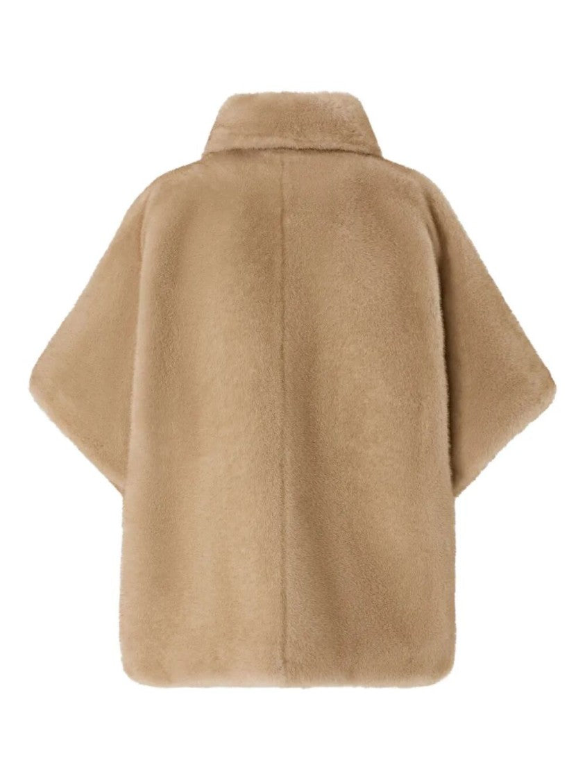 Pinko `Comodino` Faux Fur Cape