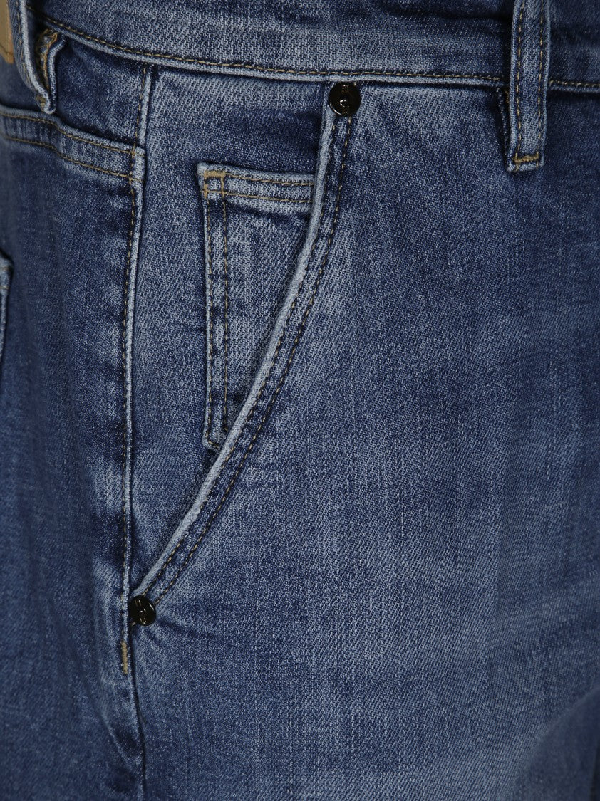 Pt05 Slim Fit Five-Pocket Denim Jeans In Dark Wash