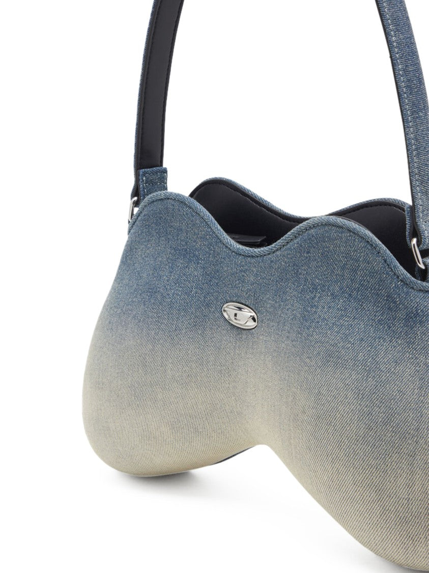 Diesel Double-D Shaped Denim Shoulder Bag