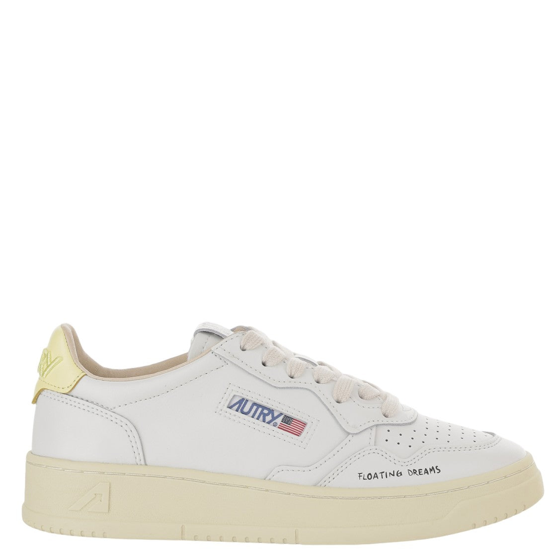 Autry Perforated Leather Low Sneakers With Logo Accents
