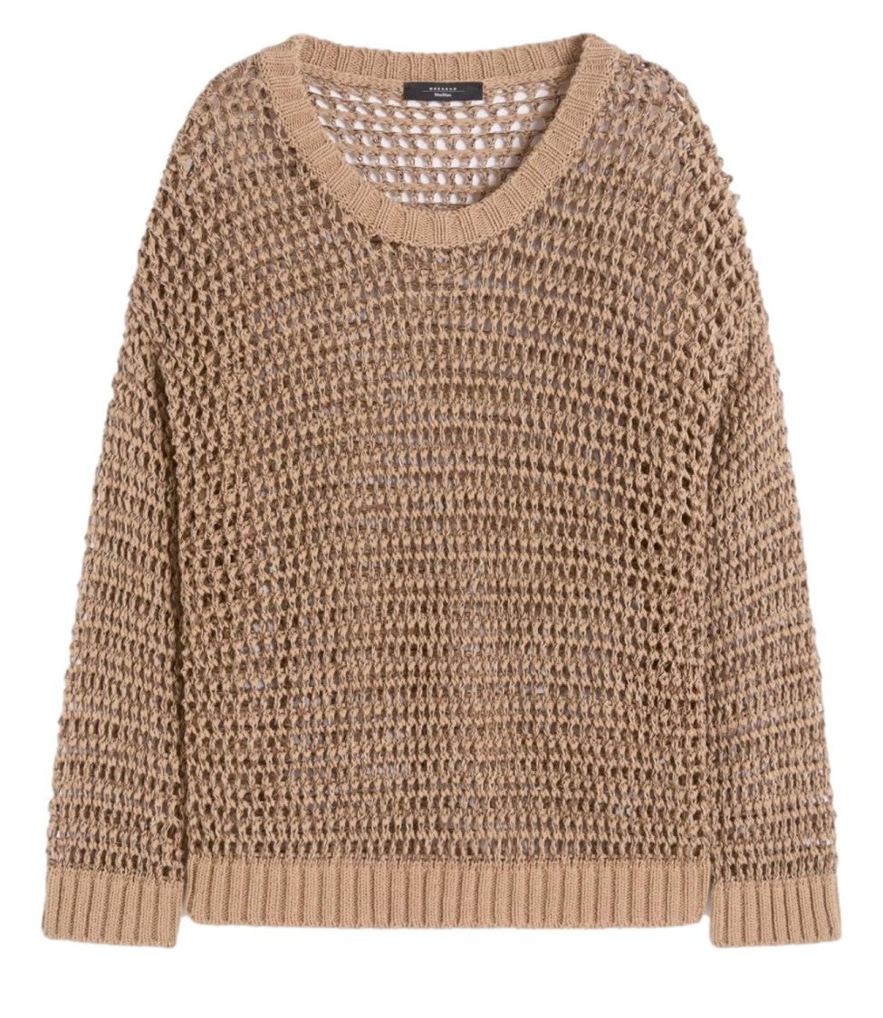 Max Mara Mouline Brown Wkdonirica Linen Sweater