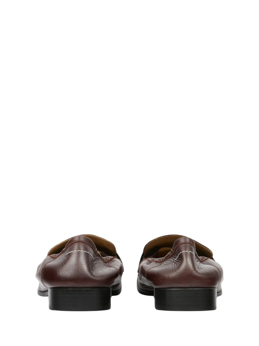 Mm6 By Maison Margiela Brown Penny Strap Leather Loafers
