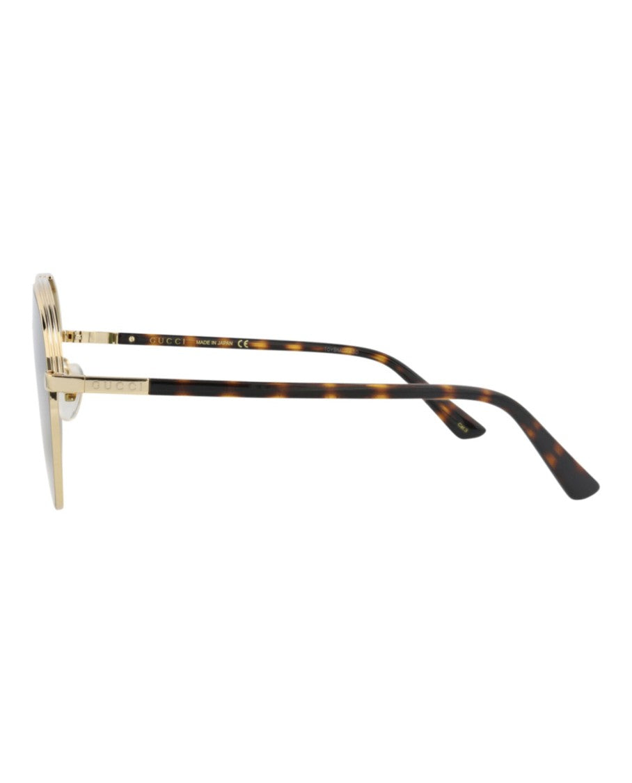 Gucci Aviator-Frame Metal Sunglasses