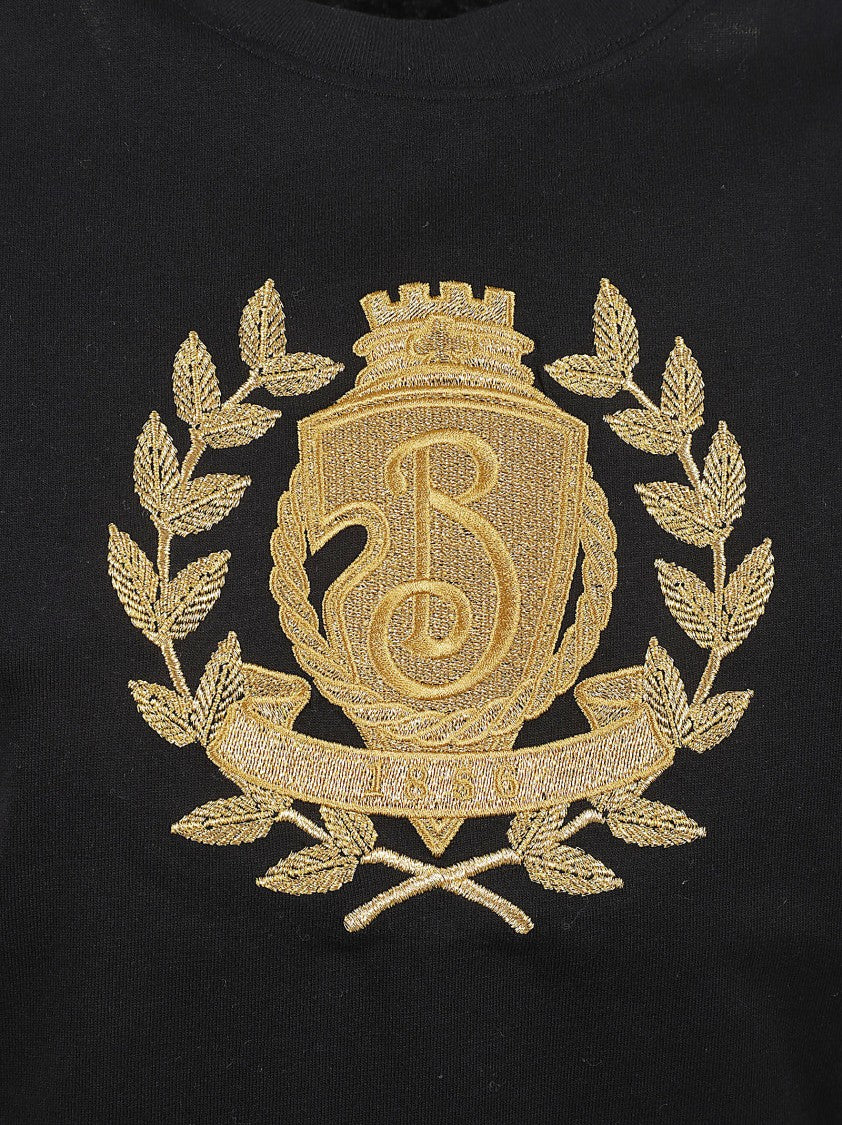Burberry Classic Black T-Shirt With Gold Emblem