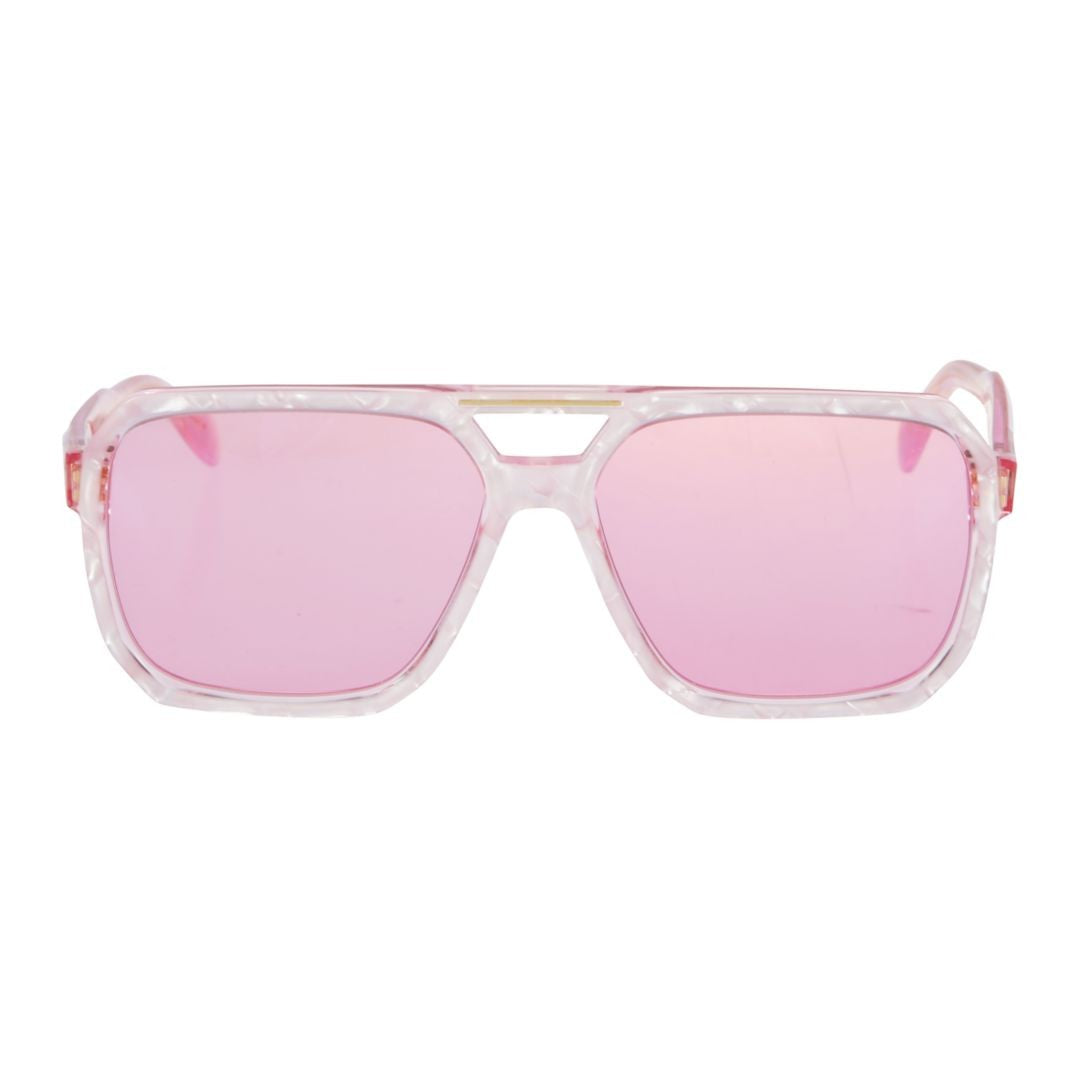 Kador Big 1-58 Translucent Pink Sunglasses With Double Bridge