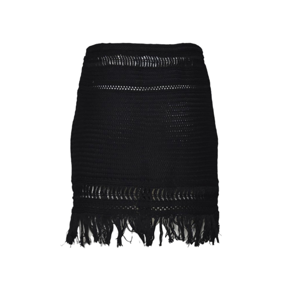 Isabel Marant Étoile Black Macramé Ardena Mini Skirt