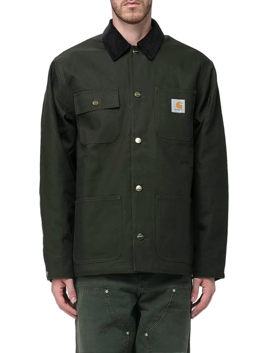 Carhartt Wip Boxy Dark Green Canvas Coat