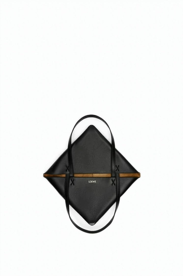 Loewe Geometric Folded Design Calf Leather Shoulder Bag