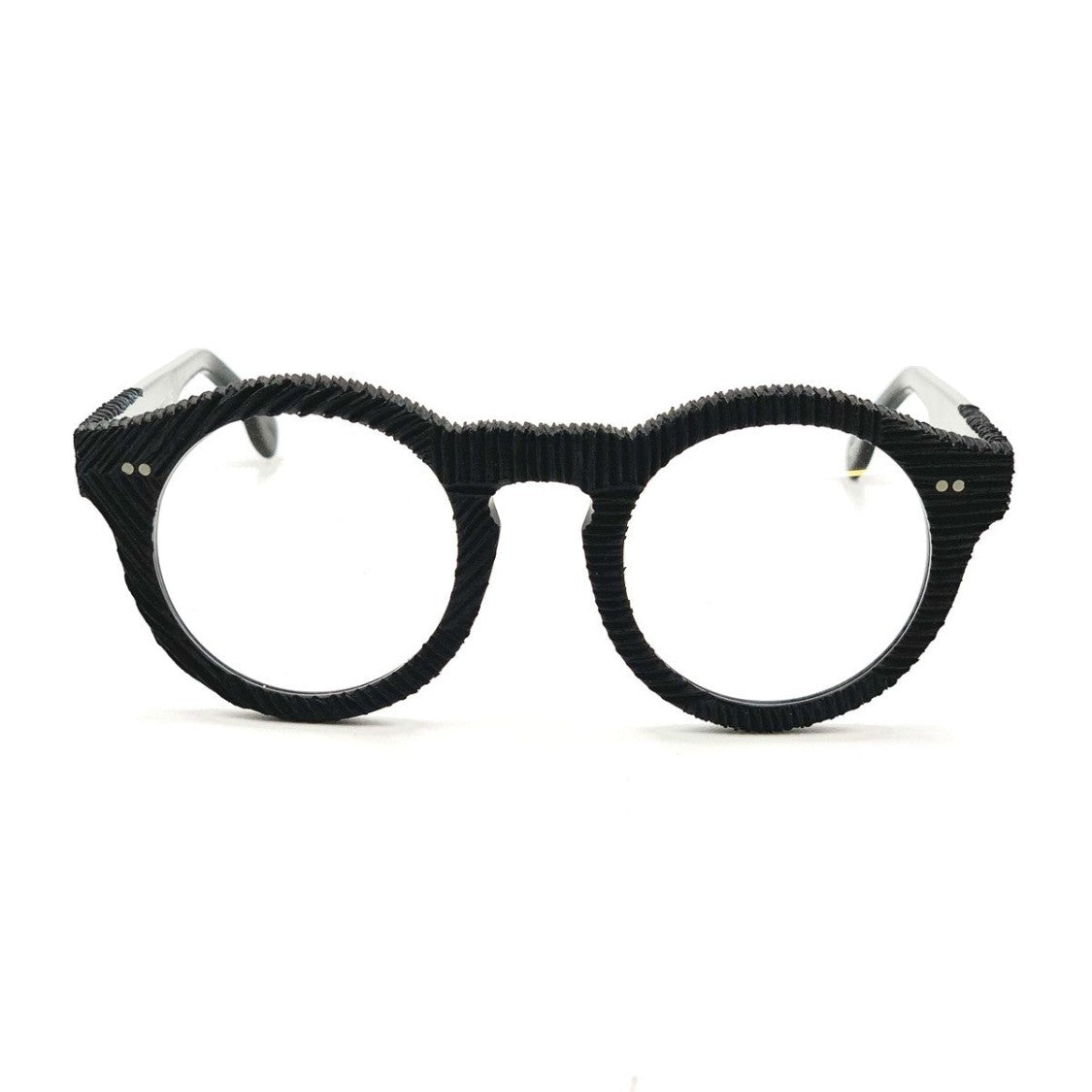 Toffoli Costantino Black T015 Igor Celluloid Round Sunglasses