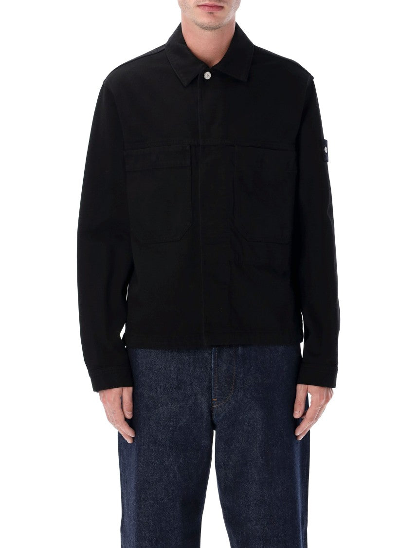 Stone Island Polypropylene Denim-Rinsed Coach Jacket