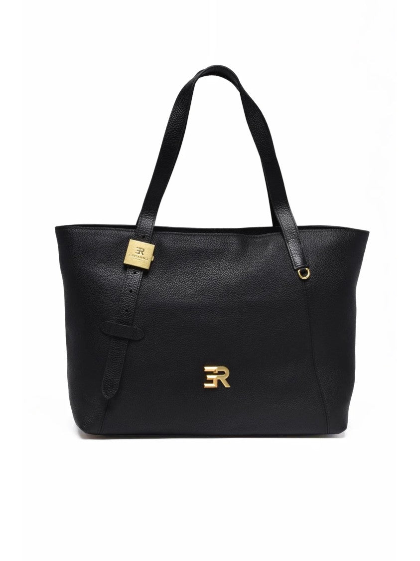 Ermanno Firenze Amelia Shoulder Bag With Textured Leather And Gold-Tone Accents