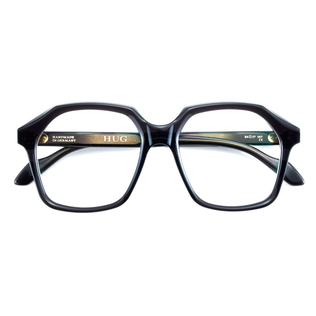 Hug Dalton 24K Bold Geometric Eyeglasses With Gold Accents