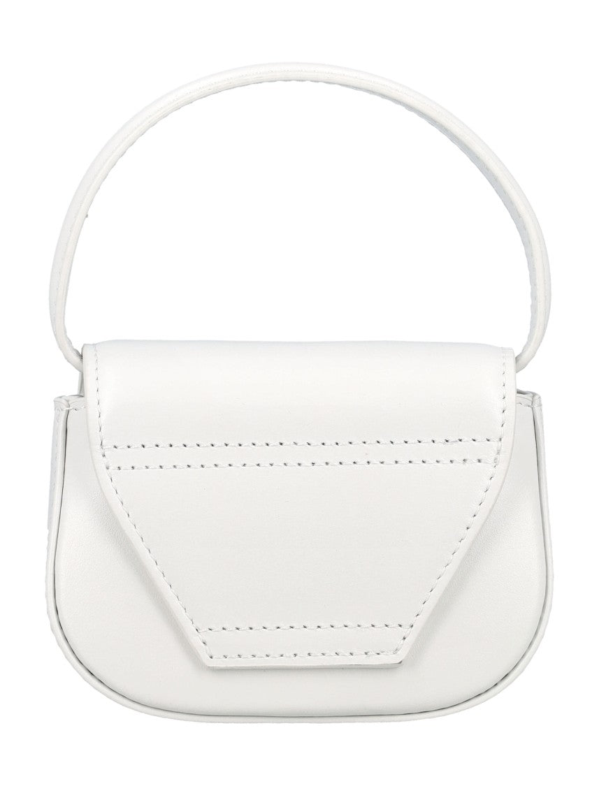 Diesel Compact Structured Handbag With Oval Metallic Logo