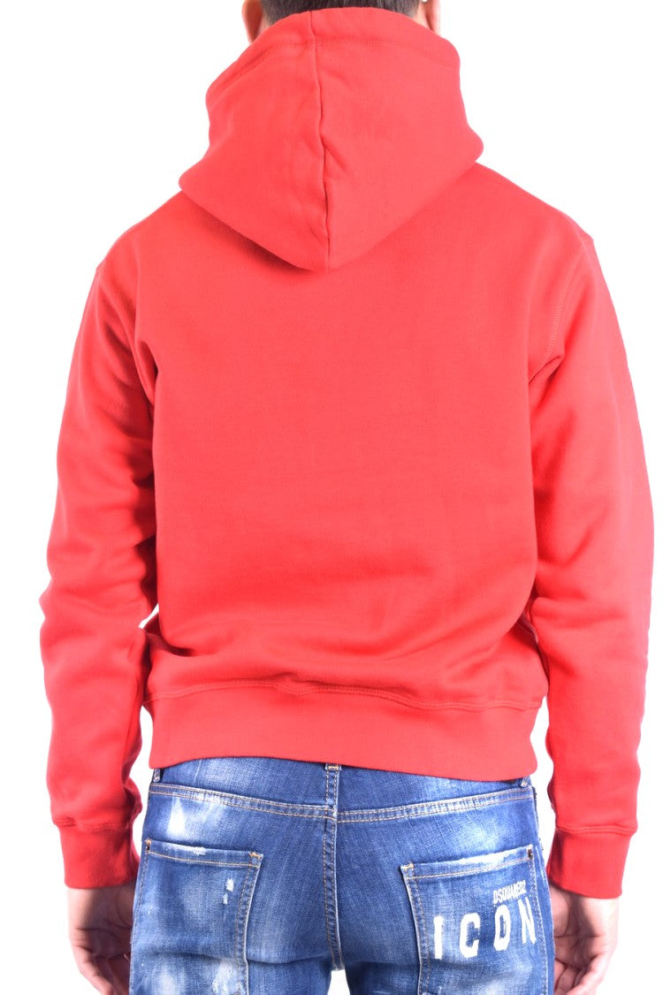Dsquared2 Multicolor Graphic Sweatshirt Hood Drawstrings