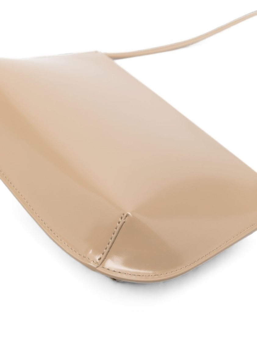 Fane Beige Bra Smooth Leather Shoulder Bag